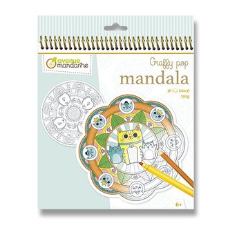 Omalovánky Avenue Mandarine Graffy Pop Mandala - Zvířátka