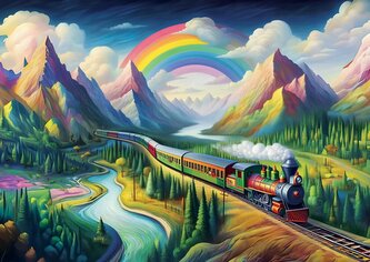 ART PUZZLE Puzzle Duhový vlak 260 dílků