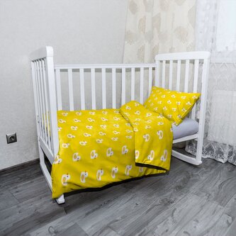 Dětské povlečení do postýlky Bílé kachničky: 100x135 / 40x60