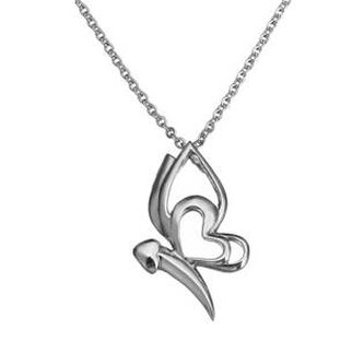 OPD0039 Ocelový řetízek s přívěškem motýlek