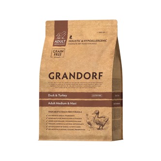 Grandorf granule pro psy Adult Medium & Maxi - Kachna a krocan 1kg
