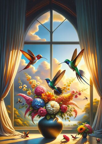 ART PUZZLE Puzzle Symfonie křídel a květin 500 dílků