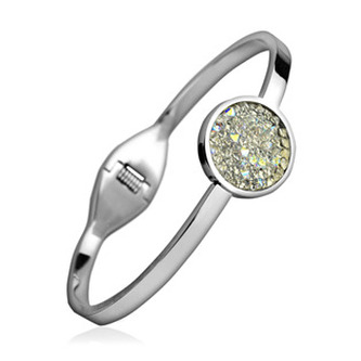 LV7001-CAB Ocelový náramek s krystaly Crystals from Swarovski® CRYSTAL BLACK AB