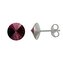 NU003-AM Ocelové náušnice Crystals from Swarovski® 6mm, AMETHYST