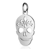 OPP1649-ST Malý ocelový přívěšek lebka