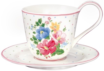 Porcelánový šálek a podšálek Josefina White