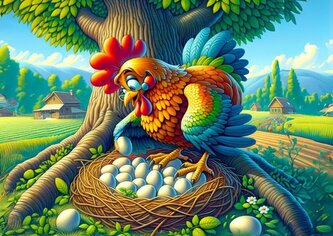 ART PUZZLE Puzzle Kohout s vajíčky 25 dílků
