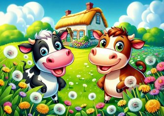 ART PUZZLE Puzzle Šťastné kravičky 25 dílků