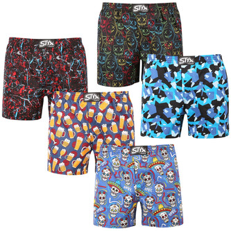 5PACK pánské trenky Styx premium art klasická guma (5AP1834568) L