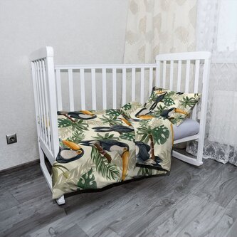 Dětské povlečení do postýlky Tukan: 100x135 / 40x60