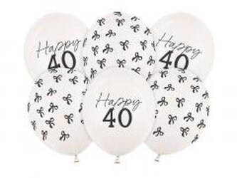 Balony 40 Pastel Off-white 30cm 6szt