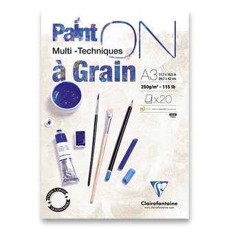 Blok Clairefontaine Paint on Grain - A3, 20 listů, 250 g