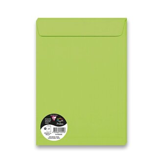 Barevná obálka Clairefontaine, C4, samolepicí - zelená