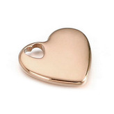 DR1321-RD Zlacený ocelový přívěšek - srdíčko - srdce