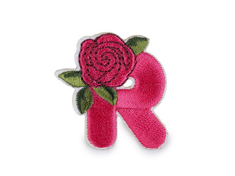 Nažehlovačka písmena - 10 ks - R pink