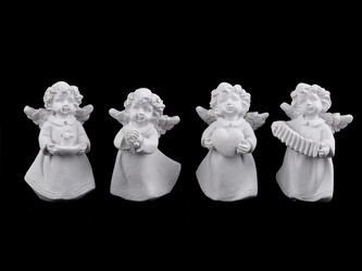 Dekorace anděl - 4 ks - mix