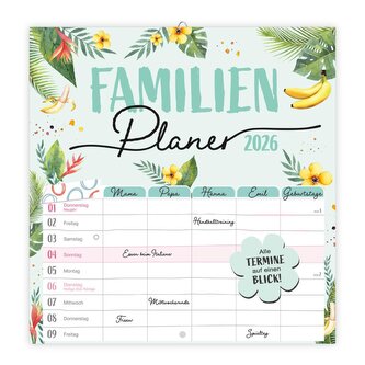 Trötsch Broschürenkalender Familienplaner 2026