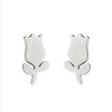 OPN1780-ST Ocelové náušnice TULIPÁNY - květiny