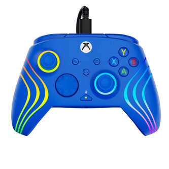 Turtle Beach Afterglow Wave, RGB herní ovladač pro XBOX Series X/S, XBOX One, PC, modrá