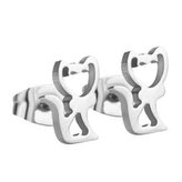 OPN1277-ST Ocelové náušnice kočičky