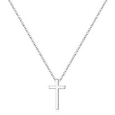 OPD0347-ST Ocelový náhrdelník s křížkem