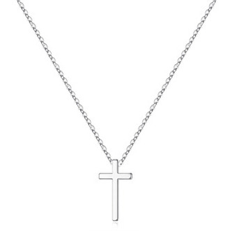 OPD0347-ST Ocelový náhrdelník s křížkem