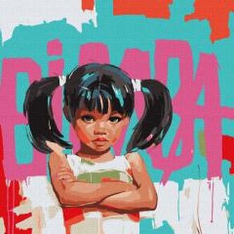 Malowania po numerach - Bimba 50x50cm