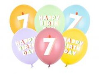 Balony 7 mix 30cm 6szt