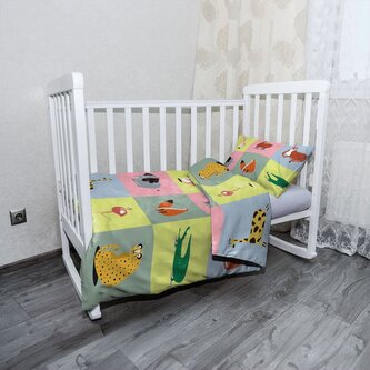 Dětské povlečení do postýlky Zvířátka ze Zoo: 130x90 / 40x60