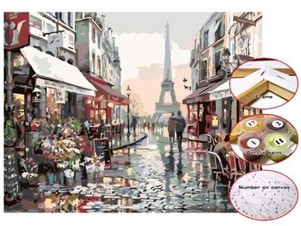 Plátno 30 x 40 cm maluj podle čísel - Paříž