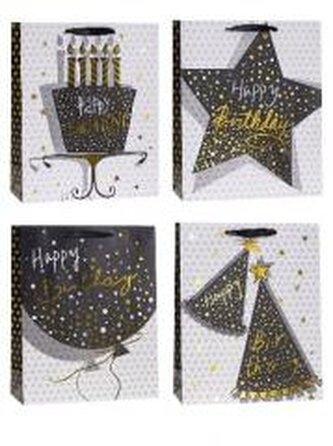 Torebka ozdobna brokat 26x32x10cm mix ROZETTE