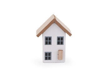 Dřevěný domeček - 1 ks - bílá