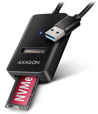 AXAGON USB-A adaptér pro připojení M.2 NVMe SSD / ADM2-AM / USB-A / USB 3.2 Gen2 / USB-A kabel 10cm