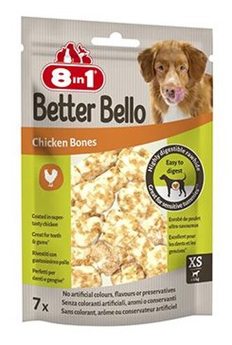 Pochoutka 8in1 Better Bello Chicken Bones XS 84g/7ks