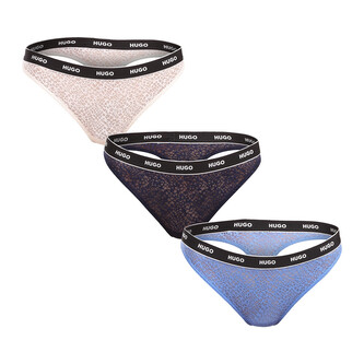 3PACK dámská tanga HUGO vícebarevná (50535265 961) S