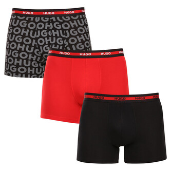 3PACK pánské boxerky HUGO vícebarevné (50545674 979) XL
