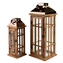 LEVI Komplet 2 latarni 22x22x58+15,5x15,x41,5cm
