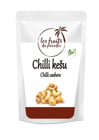 Kešu pražené solené s chilli BIO 200 g LES FRUITS DU PARADIS