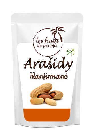 Arašídy blanšírované RAW BIO 200 g LES FRUITS DU PARADIS
