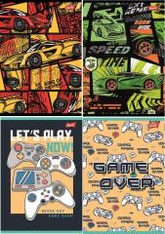 Zeszyt A4/32K linia podwójna dwukolor mix (15szt)