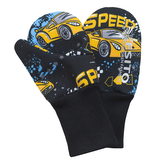 Palcové rukavice softshell Závoďáci; Barva: černá; Velikost: 5 - 7 let