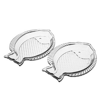 Skleněný talíř - ryba - sada 2ks, 2/12