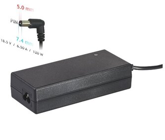 Akyga Nabíjecka na notebook 18.5V/6.5A 120W 7.4 x 5.0 mm + pin pro HP/Compaq
