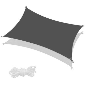 Stínící sluneční plachta 3x2 m SPRINGOS SN0061 tmavě šedá