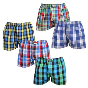 5PACK pánské trenky Styx klasická guma vícebarevné (5A103640) XL