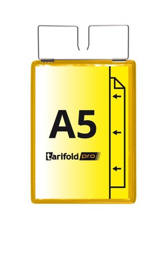 djois zpevněná identifikační kapsa se závěsem, A5, žlutá, 10 ks