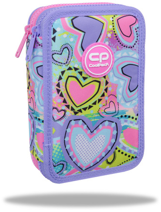Piórnik podwójny z wyposażeniem Jumper 2 Pastel Heart CoolPack, Patio Piórnik podwójny z wyposażeniem Jumper 2 Pastel Heart CoolPack, Patio