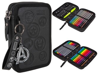 Piórnik podwójny z wyposażeniem Jumper 2 Black Collection CoolPack, Patio Piórnik podwójny z wyposażeniem Jumper 2 Black Collection CoolPack, Patio