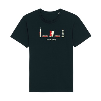Tričko Praha ikony černé Černé XL