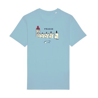 Tričko Karlův most bledě modré Modré XL